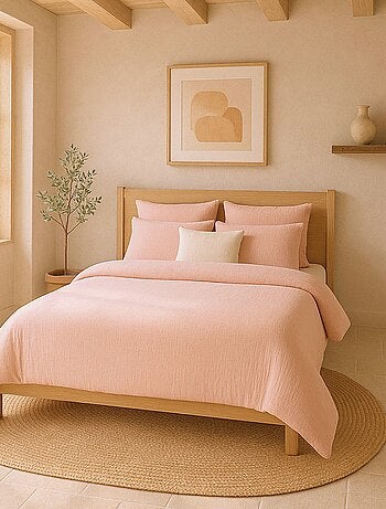 Housse de couette 100% gaze de coton lavé