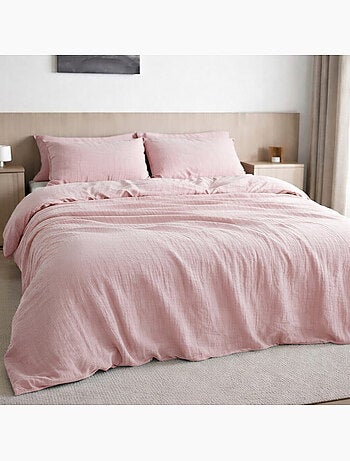 Housse de couette 100% gaze de coton lavé