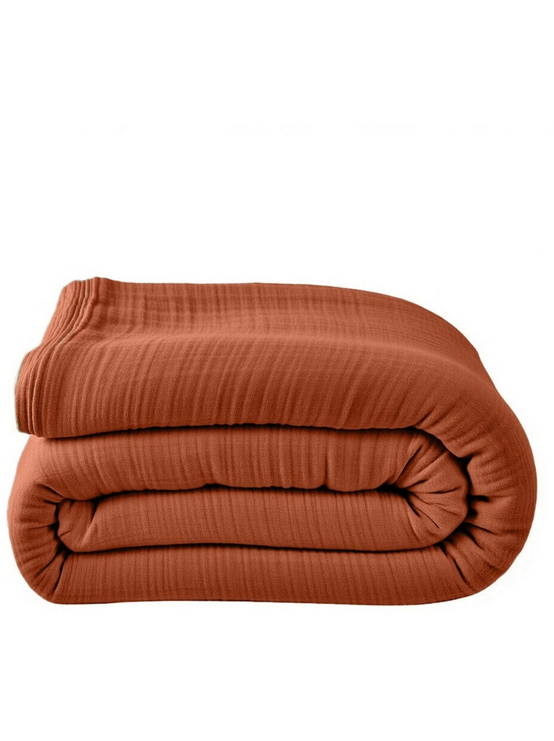 Housse de couette 100% gaze de coton lavé Safran - Kiabi