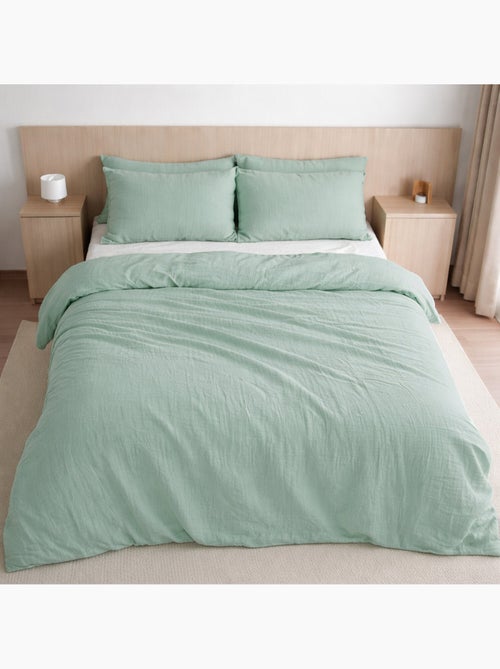 Housse de couette 100% gaze de coton lavé - Kiabi