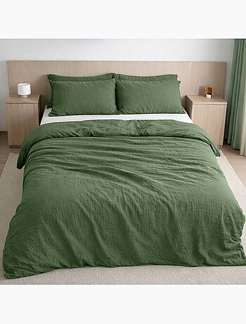 Housse de couette 100% gaze de coton lavé