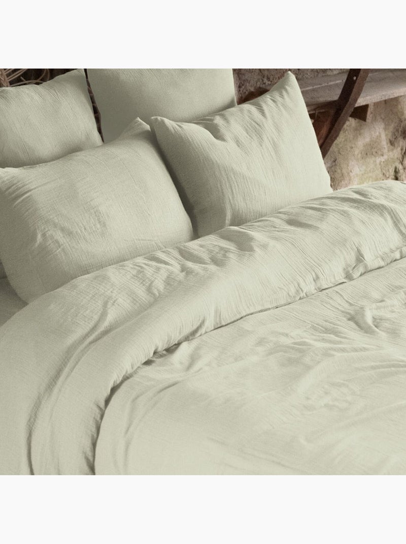 Housse de couette 100% gaze de coton Marron - Kiabi