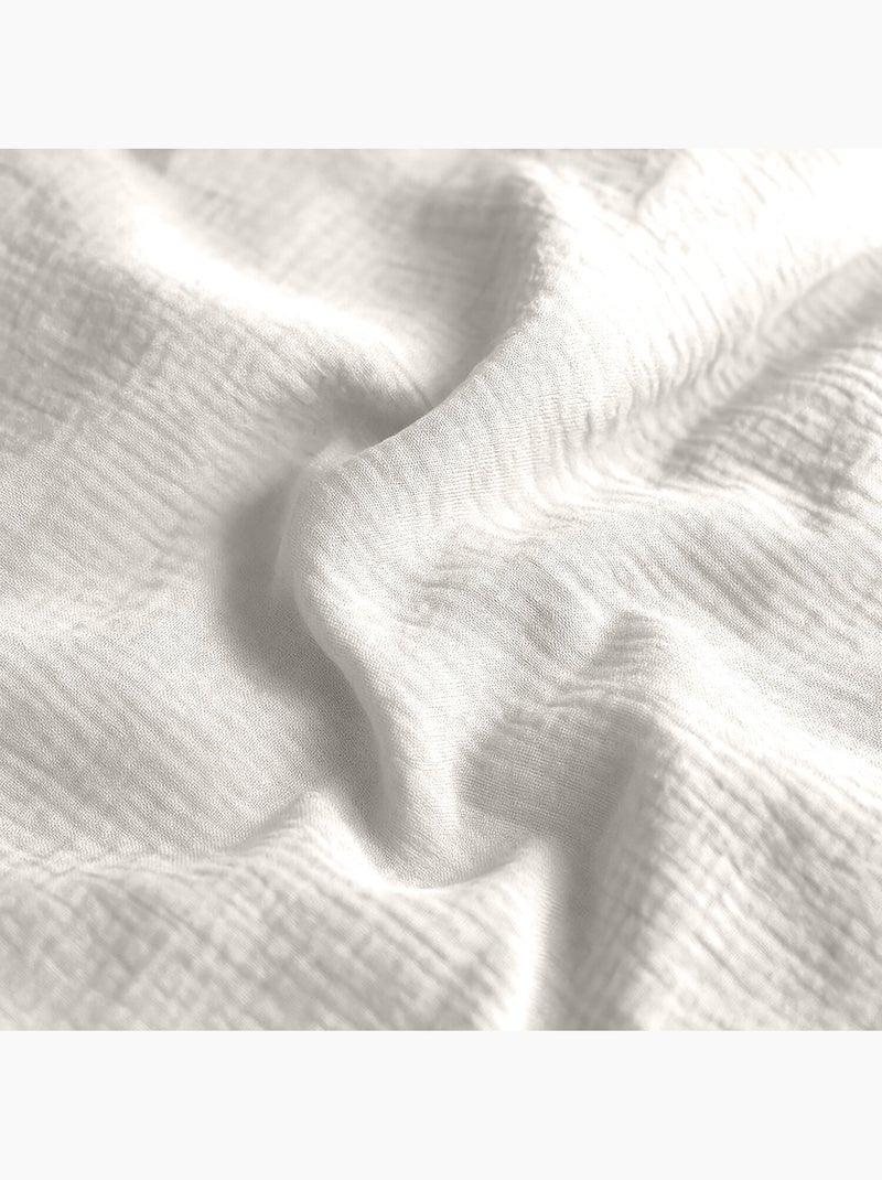 Housse de couette 100 % gaze de coton pur Blanc - Kiabi