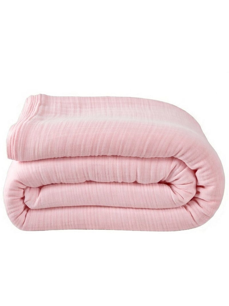 Housse de couette 100 % gaze de coton pur Rose lotus - Kiabi