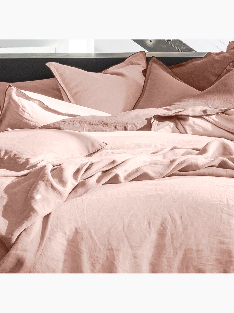 Housse de couette 100% lin lavé Nude - Kiabi