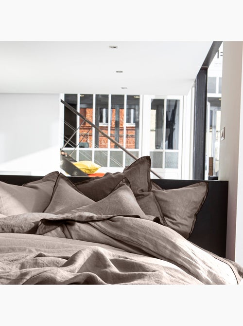 Housse de couette 100 % lin signature - Kiabi Housse de couette 100 % lin signature - Kiabi
