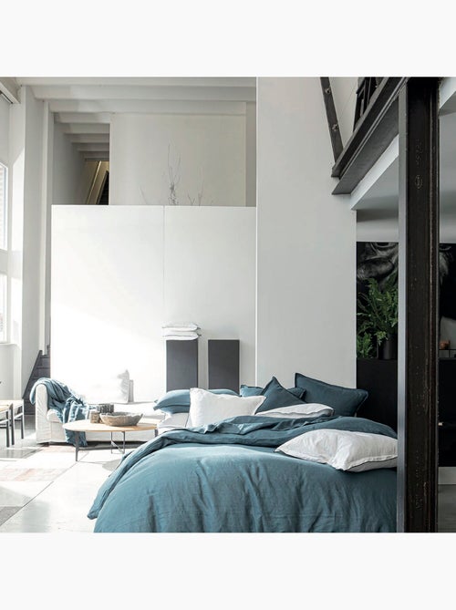 Housse de couette 100 % lin signature - Kiabi Housse de couette 100 % lin signature - Kiabi