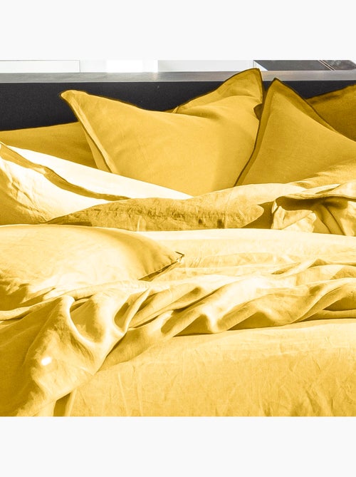 Housse de couette 100 % lin signature - Kiabi Housse de couette 100 % lin signature - Kiabi