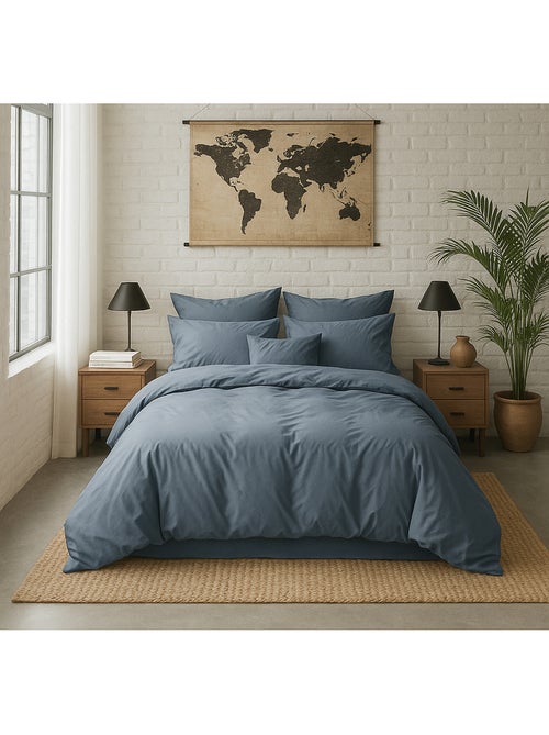 Housse de couette 100% percale de coton - Kiabi