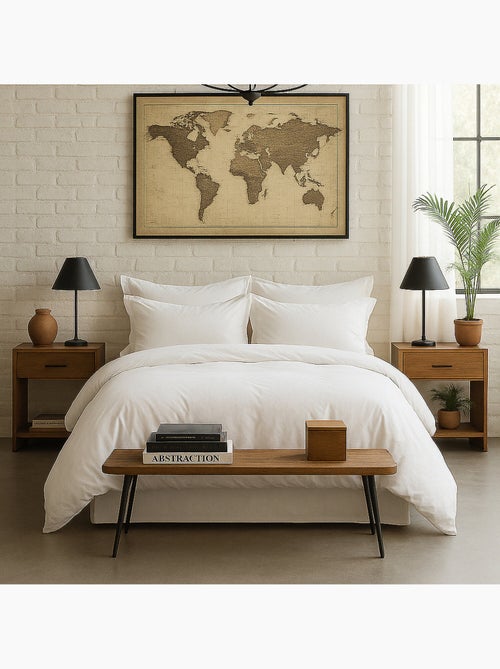 Housse de couette 100 % percale de coton elegance - Kiabi