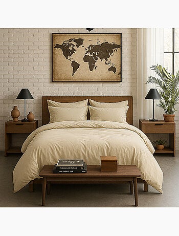 Housse de couette 100 % percale de coton elegance