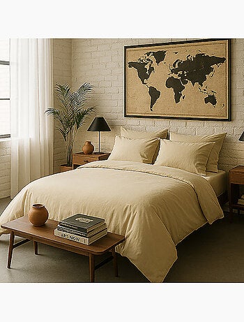 Housse de couette 100 % percale de coton elegance