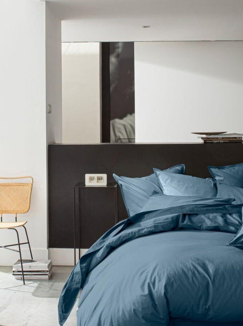 Housse de couette 100% Percale de Coton Lavé 80 fils - Kiabi Housse de couette 100% Percale de Coton Lavé 80 fils - Kiabi
