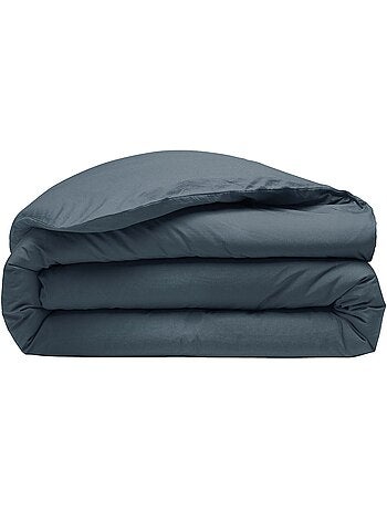 Housse de couette 100% percale de coton lavé 80fils/cm2