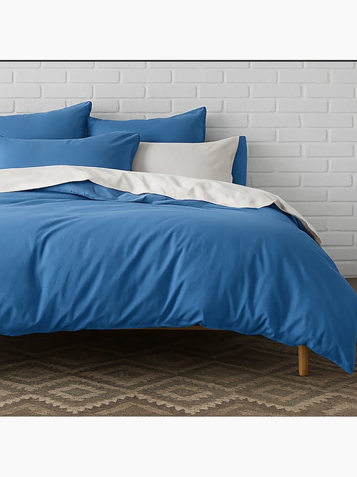 Housse de couette 100% percale de coton lavé 80fils/cm2 - Kiabi Housse de couette 100% percale de coton lavé 80fils/cm2 - Kiabi