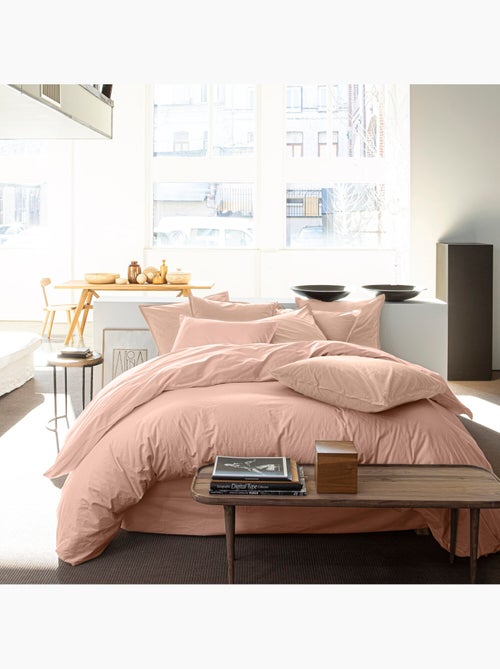 Housse de couette 100% percale de coton lavé 80fils/cm2 - Kiabi Housse de couette 100% percale de coton lavé 80fils/cm2 - Kiabi