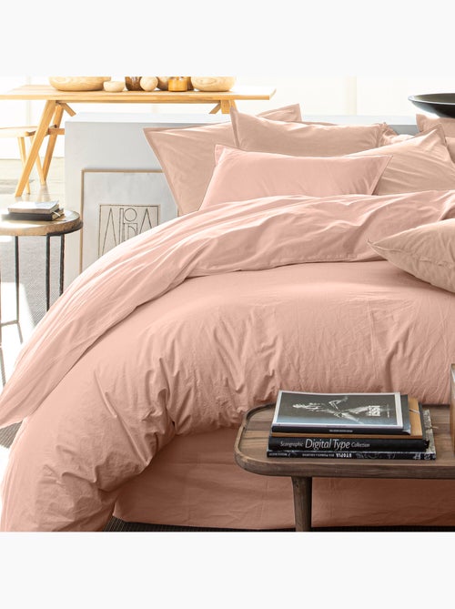 Housse de couette 100% percale de coton lavé 80fils/cm2 - Kiabi Housse de couette 100% percale de coton lavé 80fils/cm2 - Kiabi