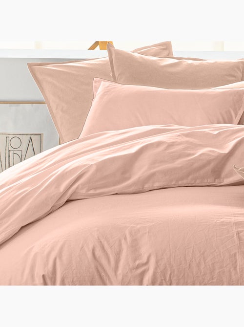 Housse de couette 100% percale de coton lavé 80fils/cm2 - Kiabi Housse de couette 100% percale de coton lavé 80fils/cm2 - Kiabi