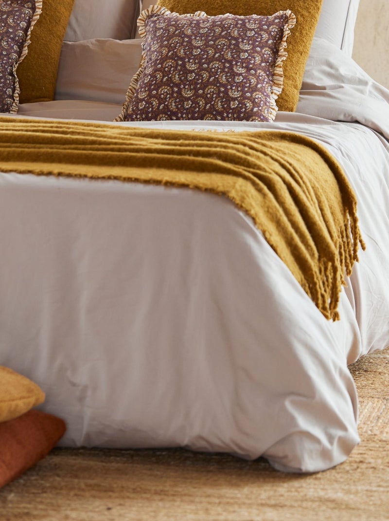 Housse de couette 100% Percale de Coton ORIGINE Beige sable - Kiabi