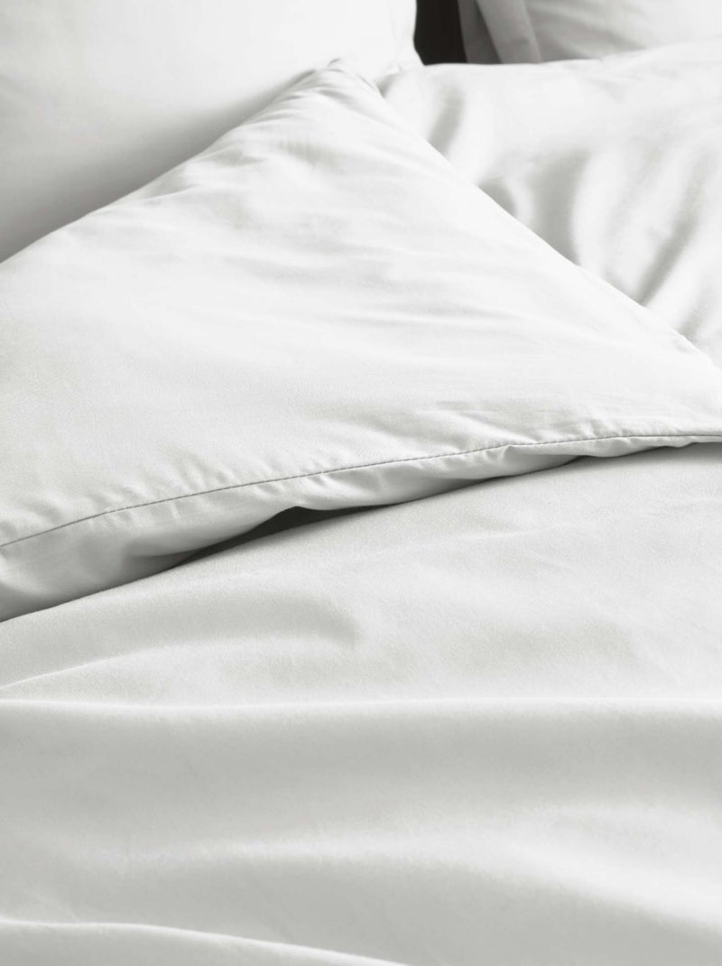 Housse de couette 100% Percale de Coton ORIGINE Blanc - Kiabi