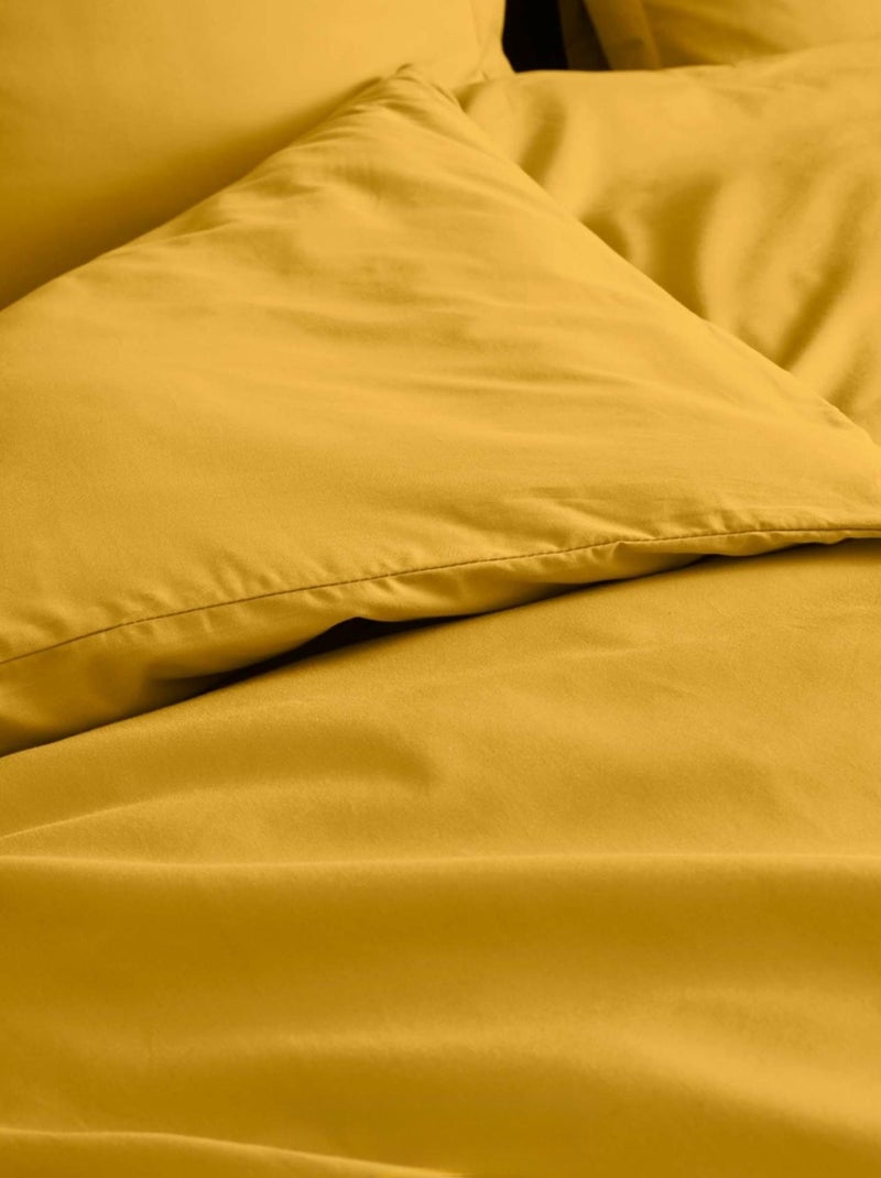 Housse de couette 100% Percale de Coton ORIGINE Jaune - Kiabi