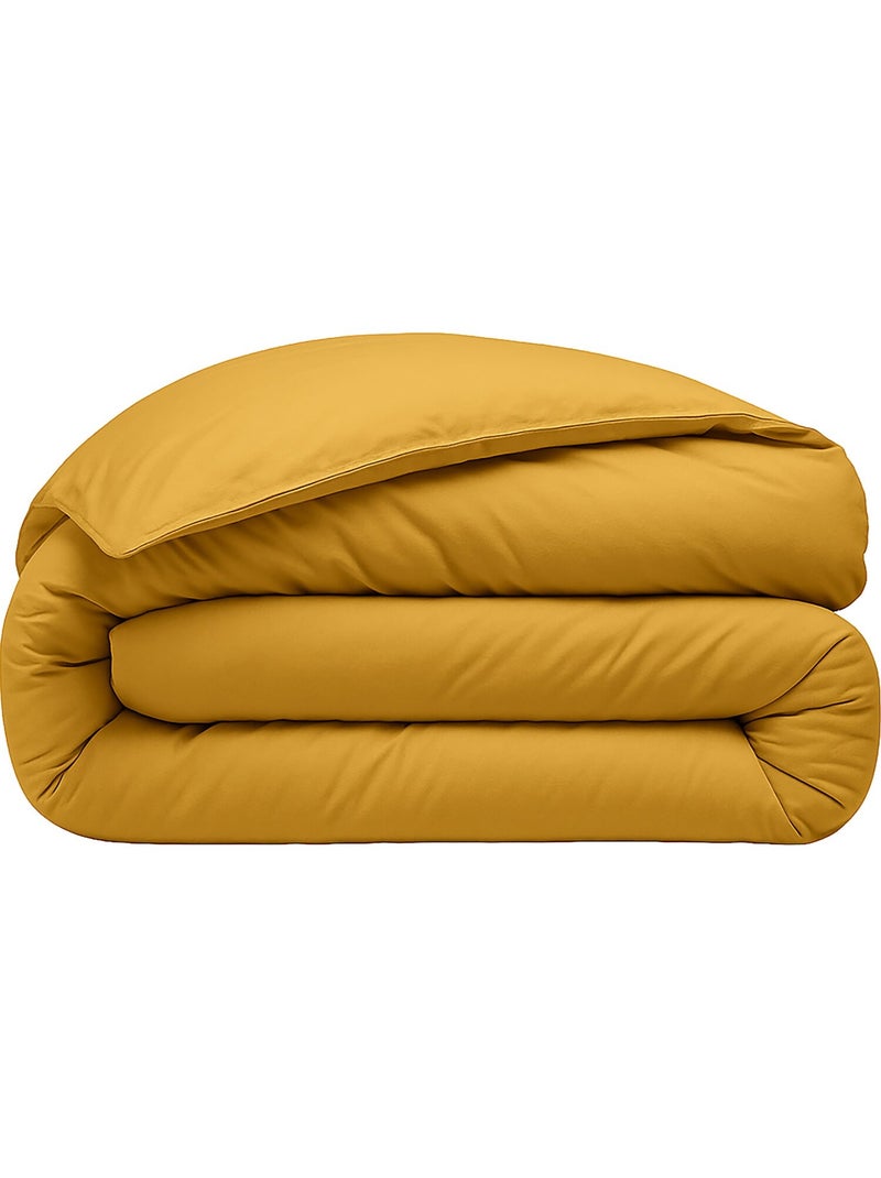 Housse de couette 100% percale de coton Safran - Kiabi