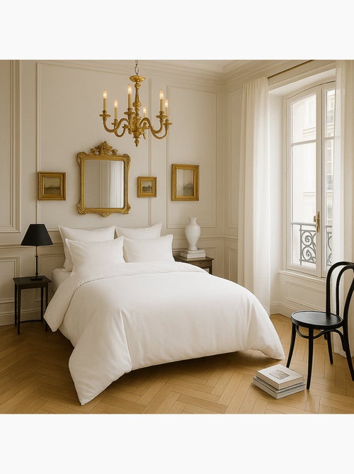 Housse de couette 100% satin de coton 105 fils uni - Kiabi