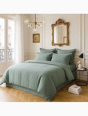 Housse de couette 100% satin de coton 105 fils uni