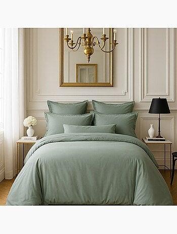 Housse de couette 100% satin de coton 105 fils uni