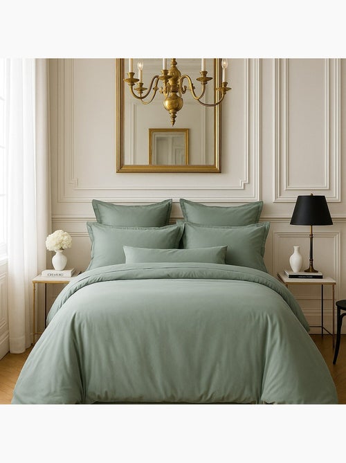Housse de couette 100% satin de coton 105 fils uni - Kiabi