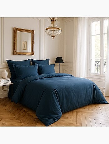 Housse de couette 100% satin de coton 105 fils uni