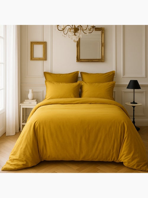 Housse de couette 100% satin de coton 105 fils uni - Kiabi