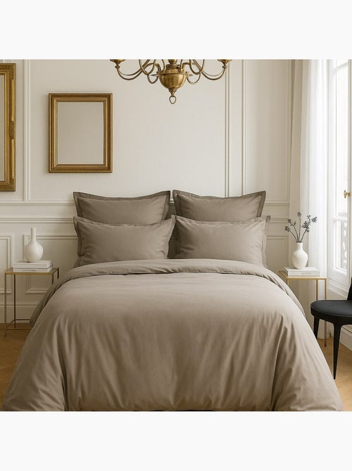 Housse de couette 100% satin de coton 105 fils uni - Kiabi Housse de couette 100% satin de coton 105 fils uni - Kiabi