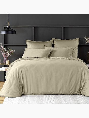 Housse de couette 100% satin de coton 105 fils uni