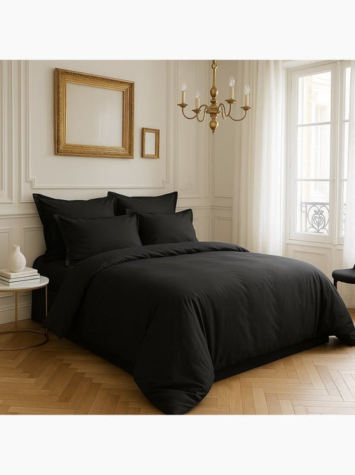 Housse de couette 100% satin de coton 105 fils uni - Kiabi Housse de couette 100% satin de coton 105 fils uni - Kiabi