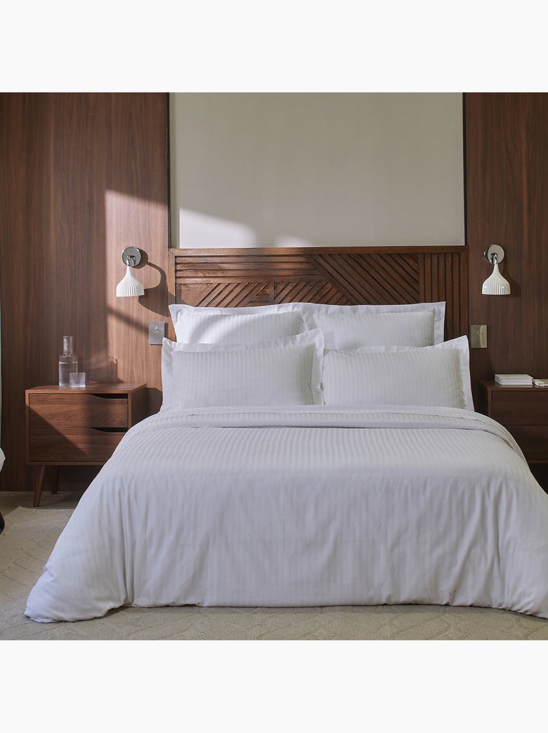 Housse de couette 100% satin de coton amboise Blanc - Kiabi
