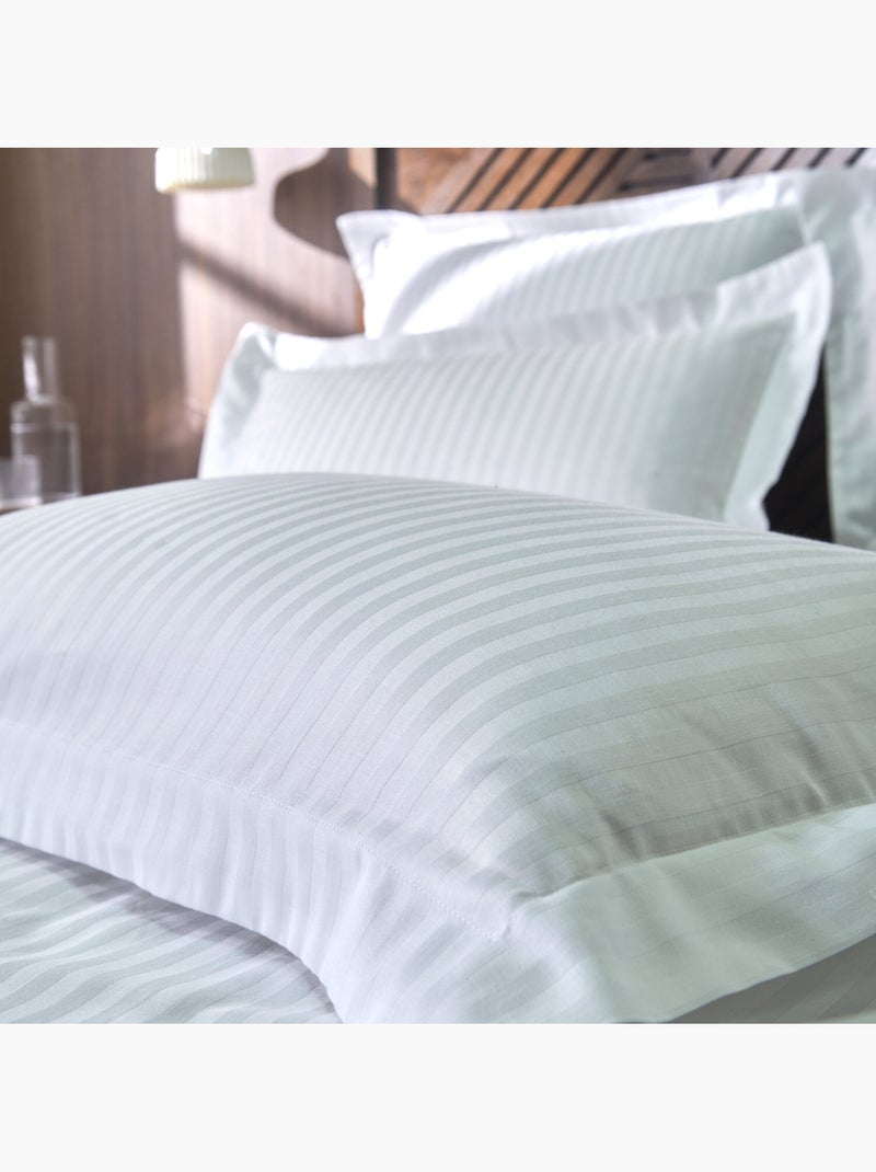 Housse de couette 100% satin de coton amboise Blanc - Kiabi