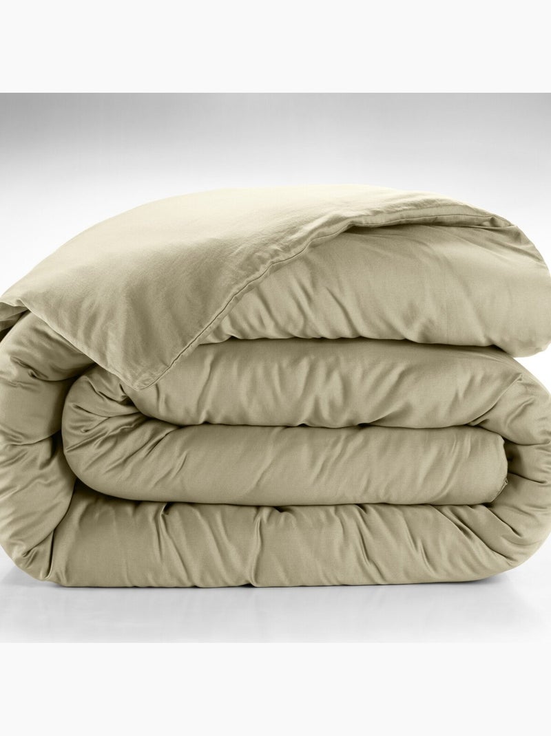 Housse de couette 100 % satin de coton desir Beige - Kiabi