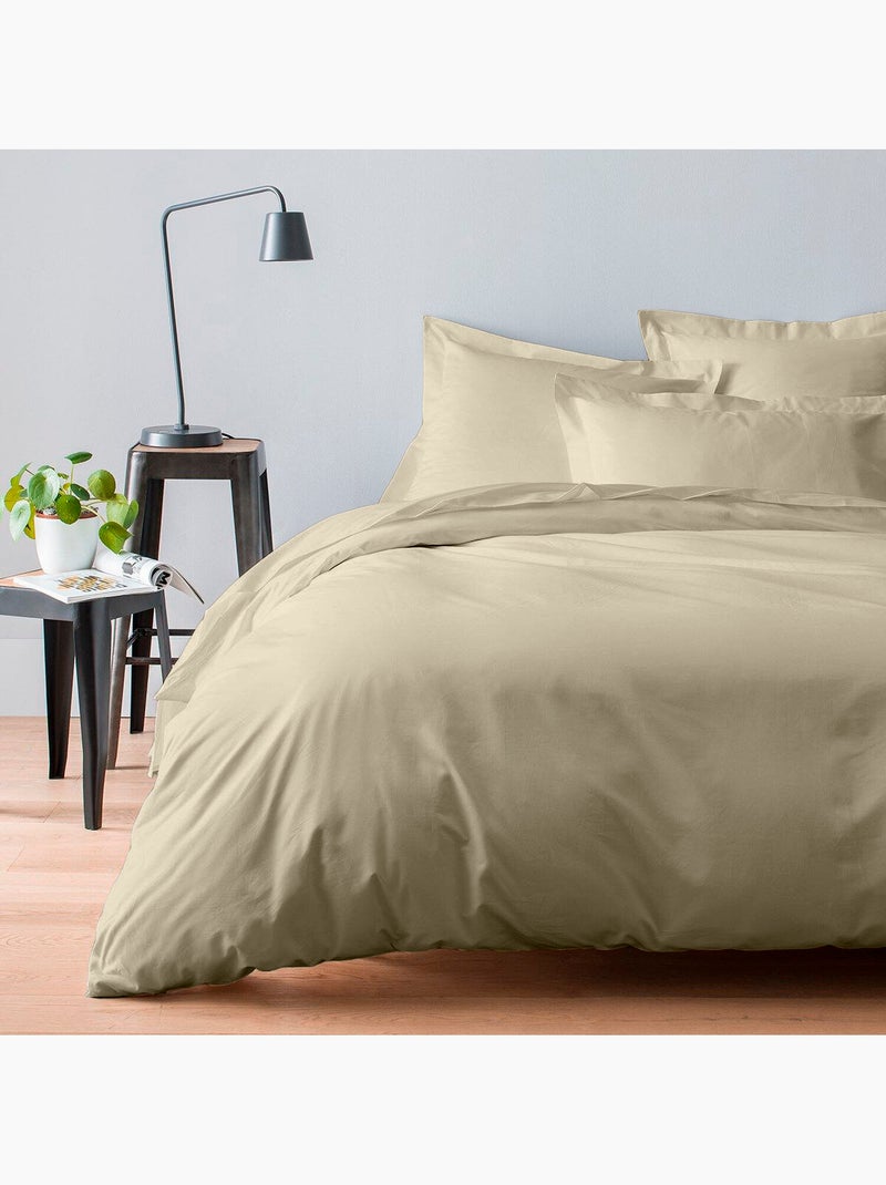 Housse de couette 100 % satin de coton desir Beige - Kiabi