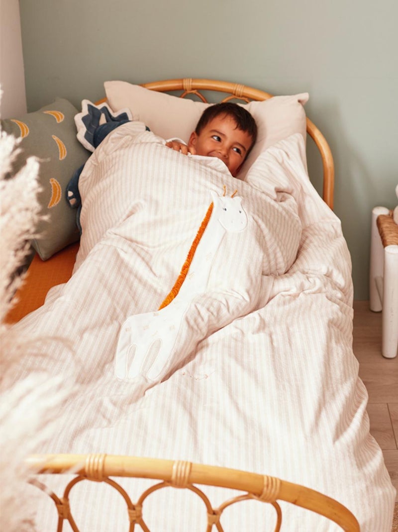 Housse de couette 100 x 140 cm en veloudoux, Noukie's Beige - Kiabi