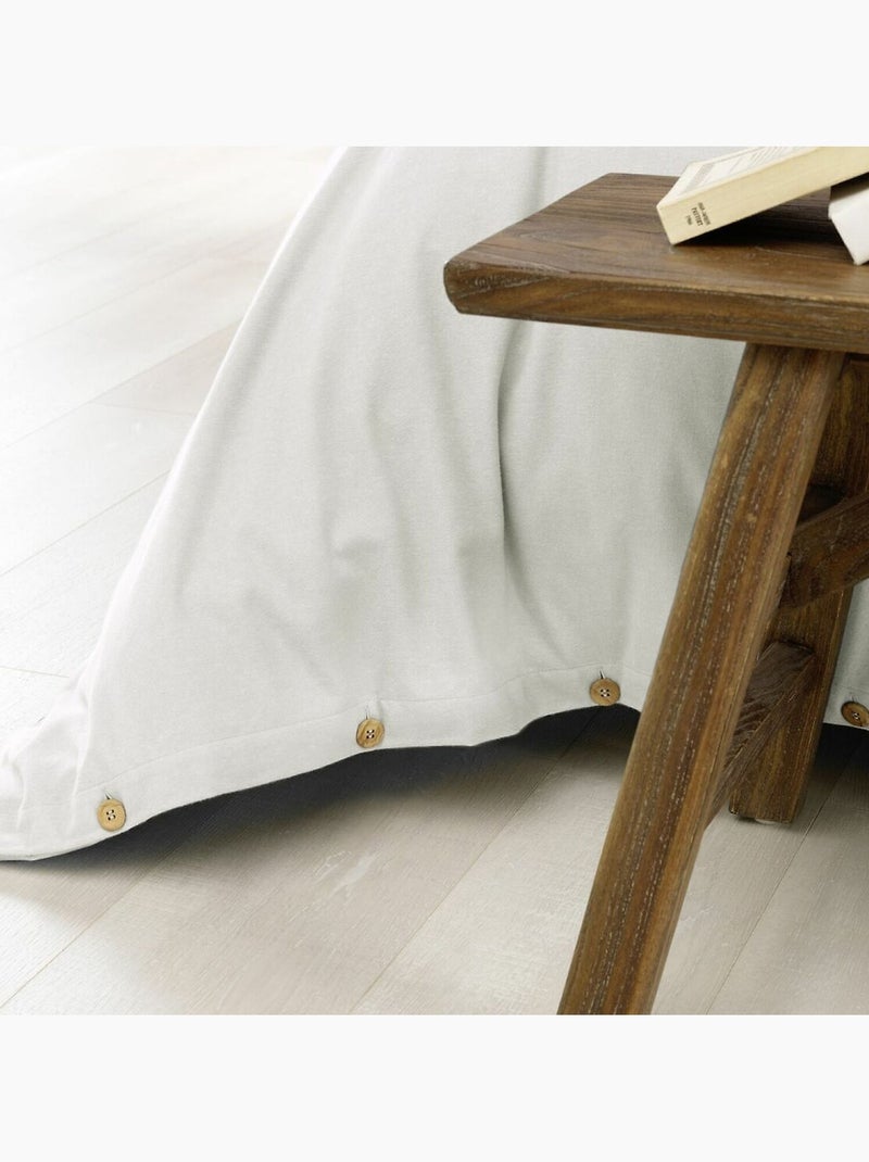 Housse de couette 100%flanelle Blanc - Kiabi