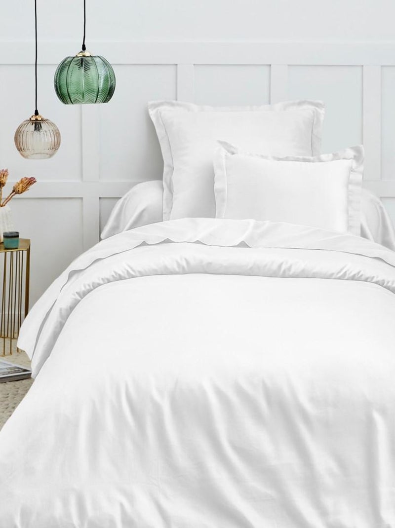 Housse de couette 140 x 200 cm "Prémium" pour lit 1 place Blanc - Kiabi
