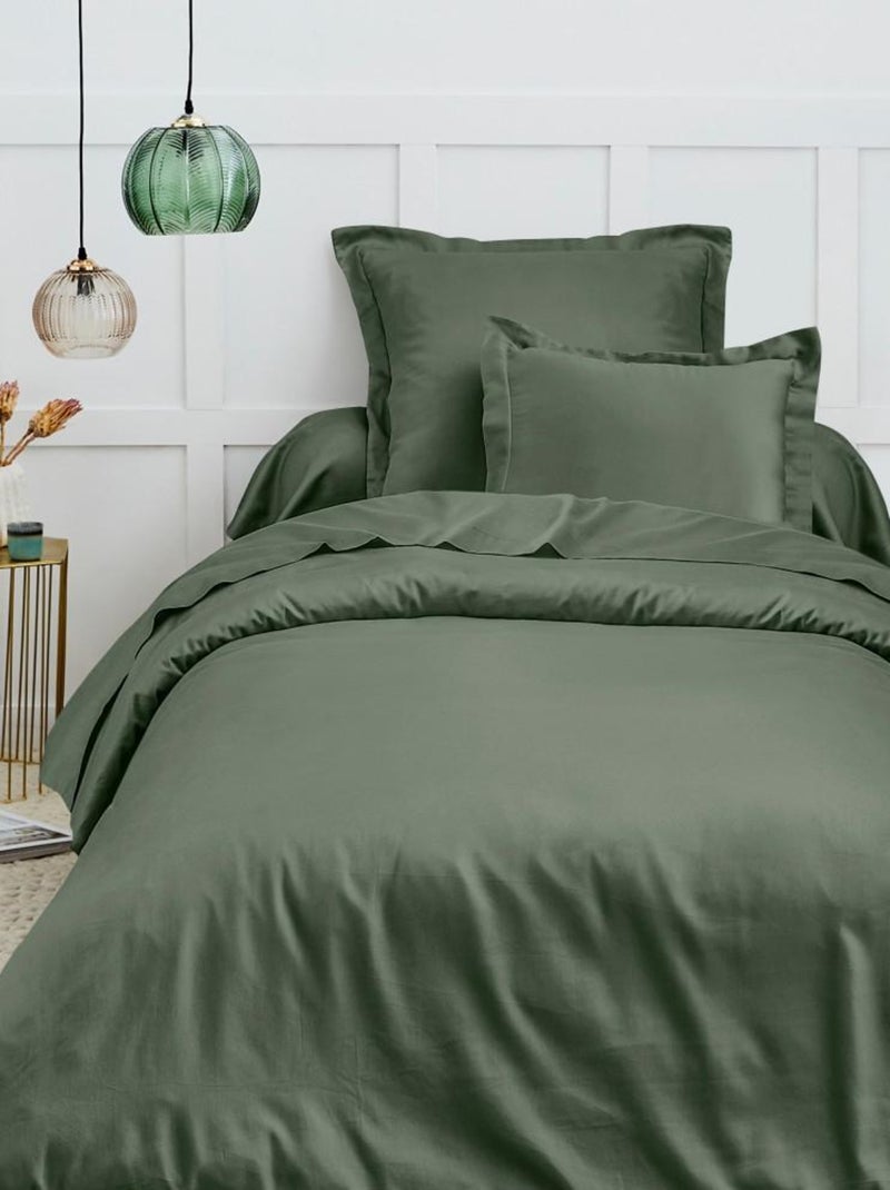 Housse de couette 140 x 200 cm "Prémium" pour lit 1 place Vert - Kiabi