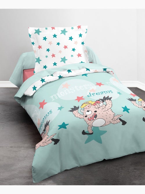 Housse de couette 140 x 200 Petits monstres - Kiabi