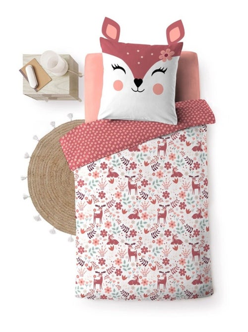 Housse de couette 140x200 + 1 taie BICHETTE 100% coton - Kiabi Housse de couette 140x200 + 1 taie BICHETTE 100% coton - Kiabi