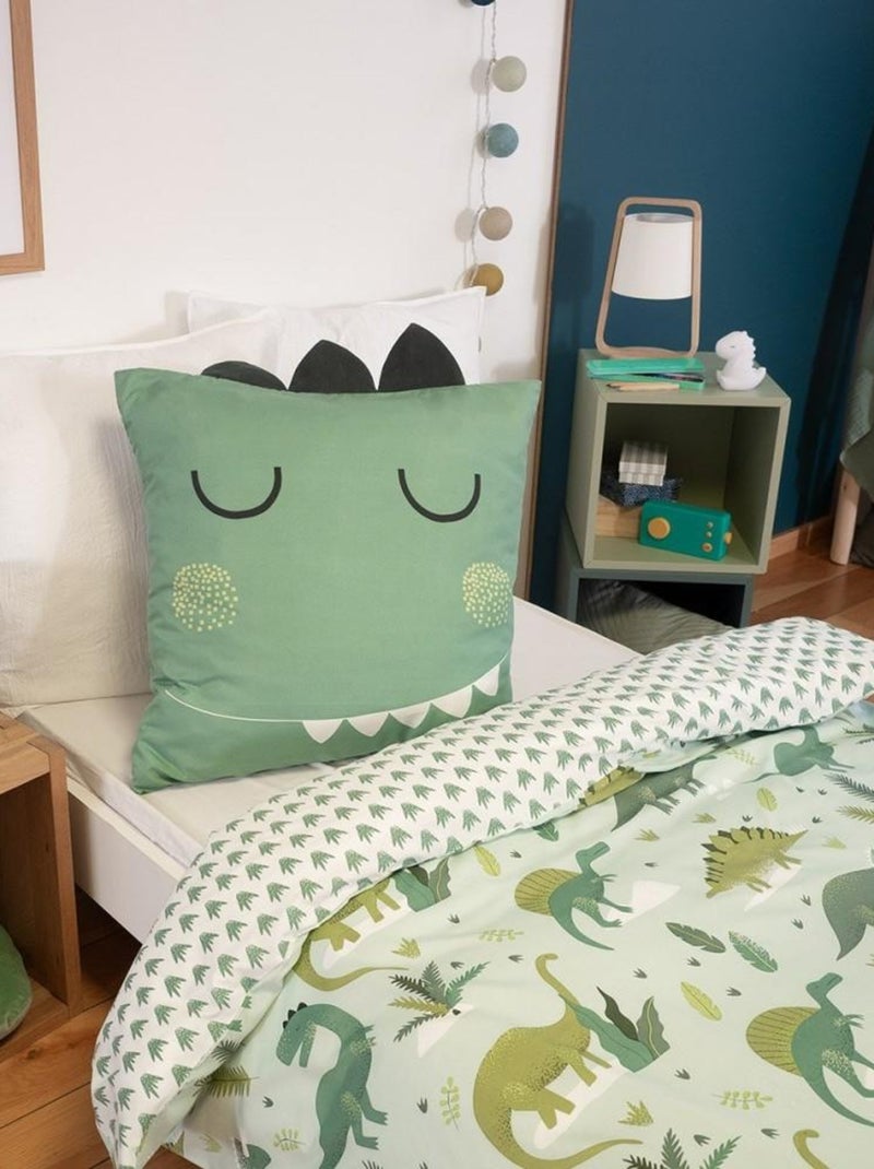 Housse de couette 140x200 + 1 taie Carni microfibre Vert - Kiabi