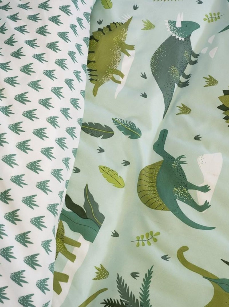 Housse de couette 140x200 + 1 taie Carni microfibre Vert - Kiabi