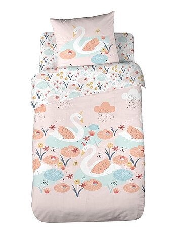 Housse de couette 140x200 + 1 taie CLARA coton 57 fils