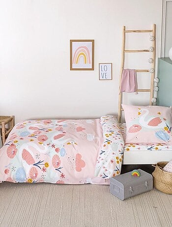 Housse de couette 140x200 + 1 taie CLARA coton 57 fils