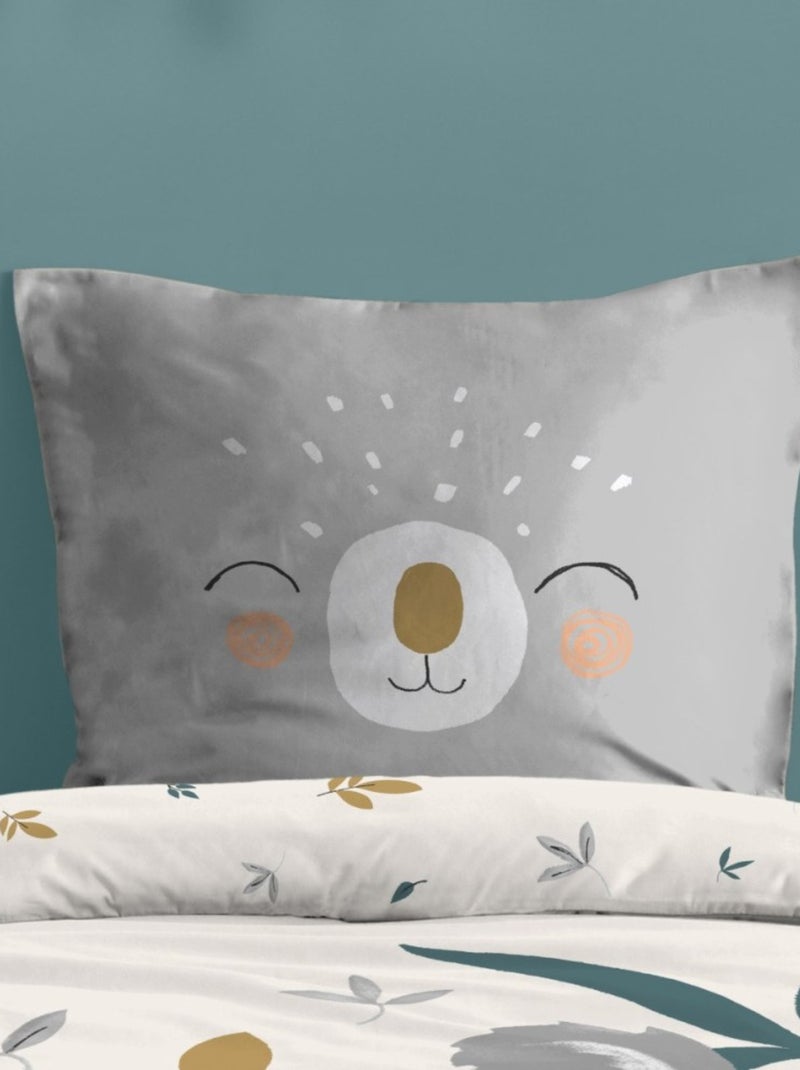Housse de couette 140x200 + 1 taie coton 57 fils Beige - Kiabi